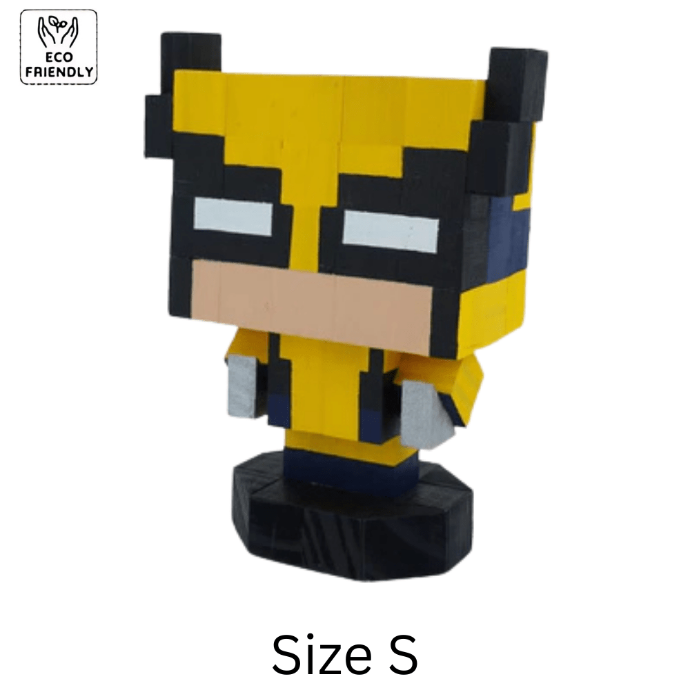 Superhero Eco-Friendly 6 inch Avengers Action Figures in a Wolverine design, made from sustainable materials