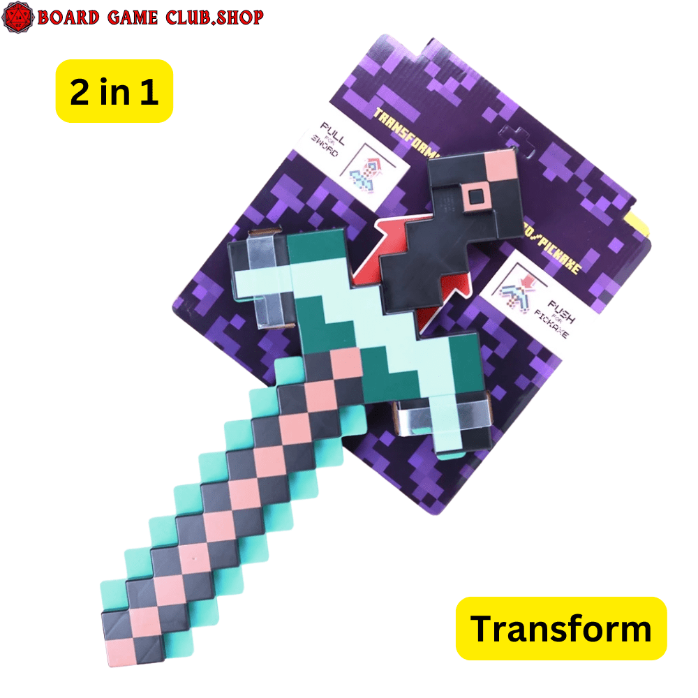 Minecraft Transforming Sword toy with 2-in-1 design for immersive gameplay and creative fun