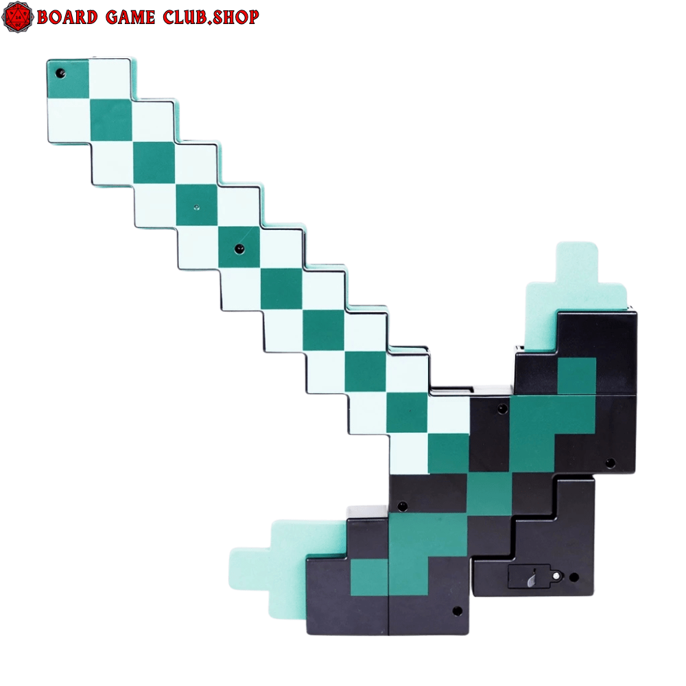 Minecraft Transforming Sword Toy with Pixelated Design for Creative Play and Adventure