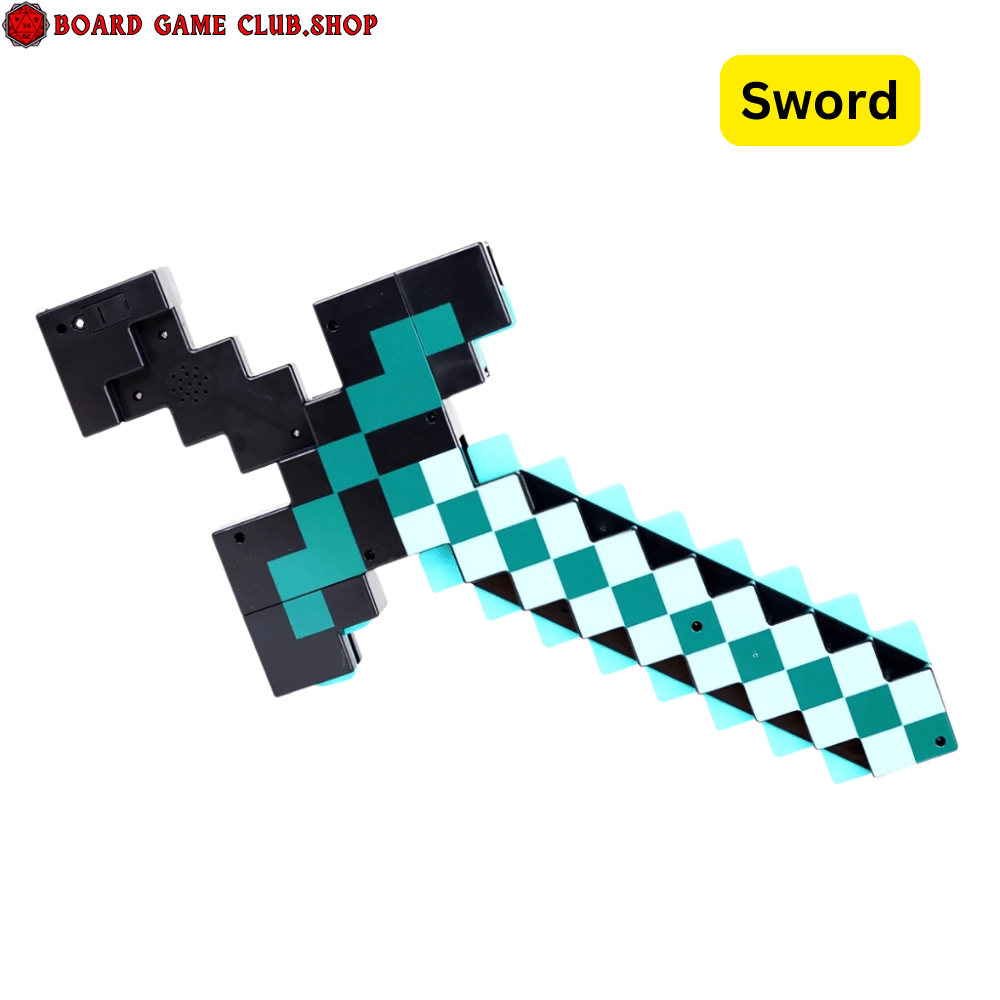 Minecraft Transforming Sword Toy with a Blocky Design for Creative Play and Adventure