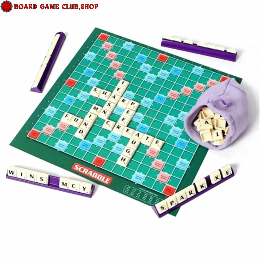 Scrabble Original board game with letter tiles and scoring pads for fun word challenges