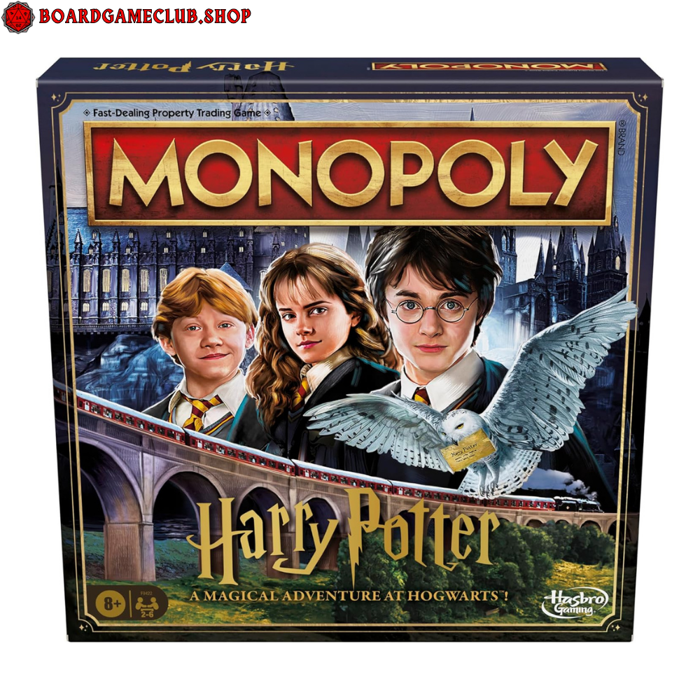 Monopoly Harry Potter Board Game featuring Hogwarts characters and magical adventure themes