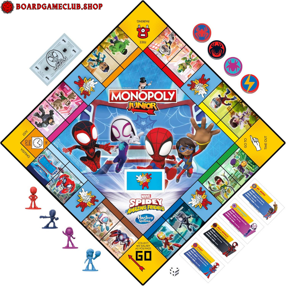 Monopoly Junior Marvel Spidey Board Game for Kids