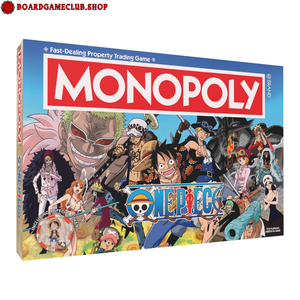 Monopoly One Piece Edition board game featuring characters from the One Piece series