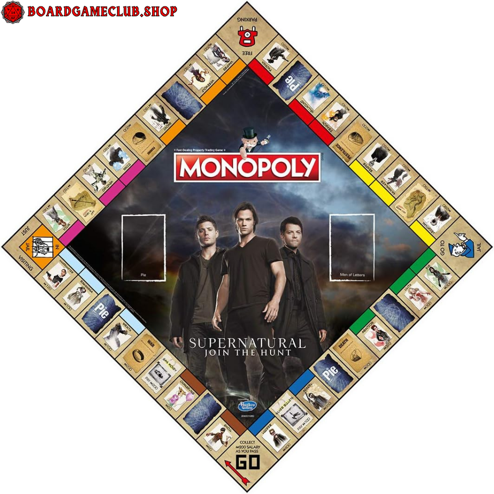 Monopoly Supernatural Edition board game featuring characters from the Supernatural series