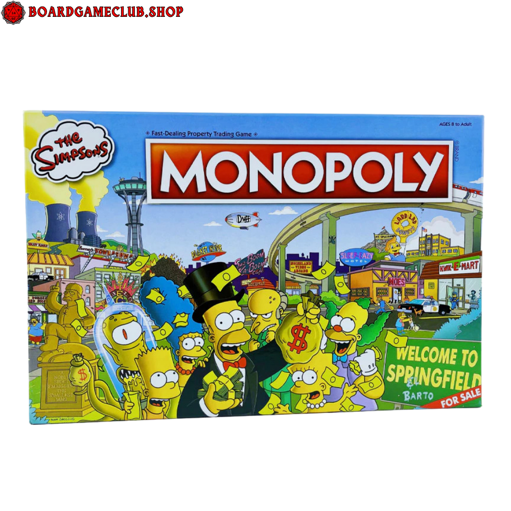 Monopoly The Simpsons Board Game featuring Springfield characters and iconic locations