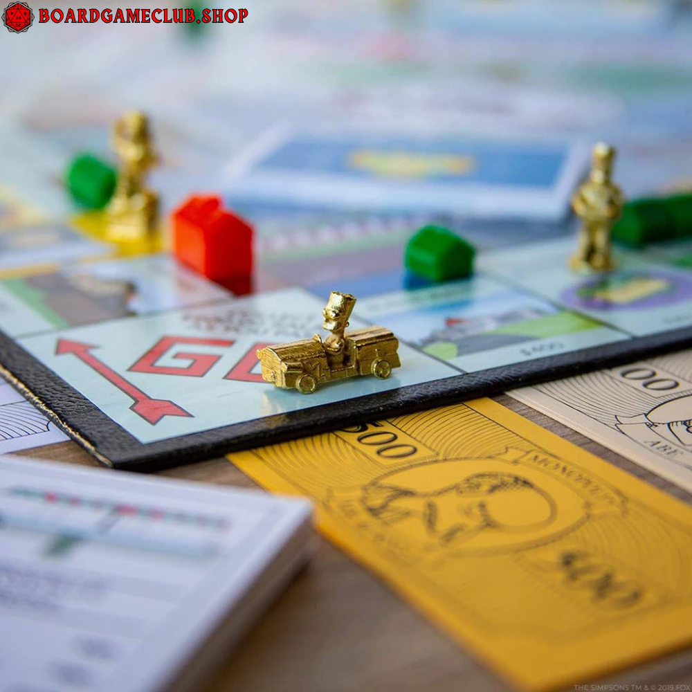 Monopoly The Simpsons Board Game featuring colorful tokens and game board for family fun
