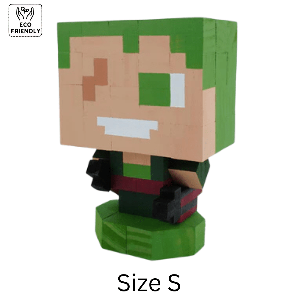 Eco-friendly Size S Naruto Figure Statue in block style design with green and black colors