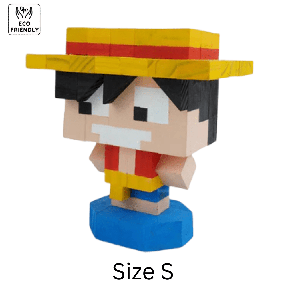 Eco-friendly Naruto Figure Statue in Size S with colorful block design and cheerful expression
