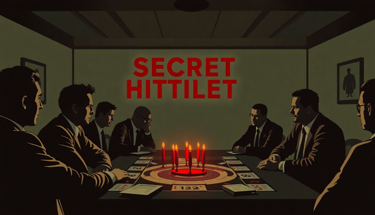 Gameplay scene of Secret Hitler with players at a table strategizing and candles lit