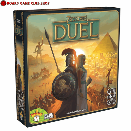 7 Wonders Duel Board Game featuring stunning artwork and competitive two-player gameplay