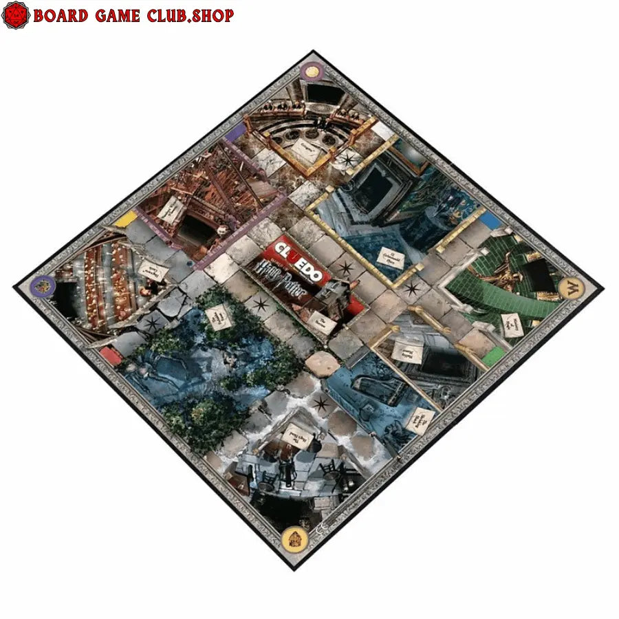 Clue Harry Potter board game featuring Hogwarts locations and character clues for strategic gameplay