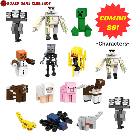 Minecraft Combo 29 characters featuring Lego Minecraft Buildable figures in various designs
