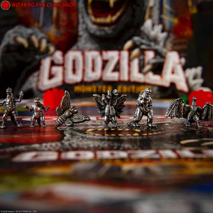 Monopoly Godzilla game featuring detailed collectible miniatures of iconic characters from the franchise