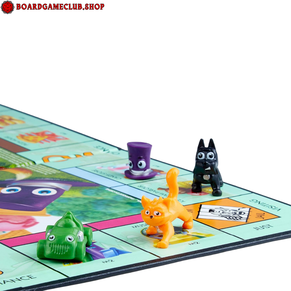 Monopoly Junior Board Game featuring colorful player pieces on the game board