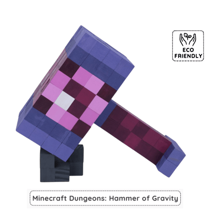 Minecraft Handmade Hammer of Gravity Toy from Minecraft Dungeons with vibrant colors and eco-friendly materials